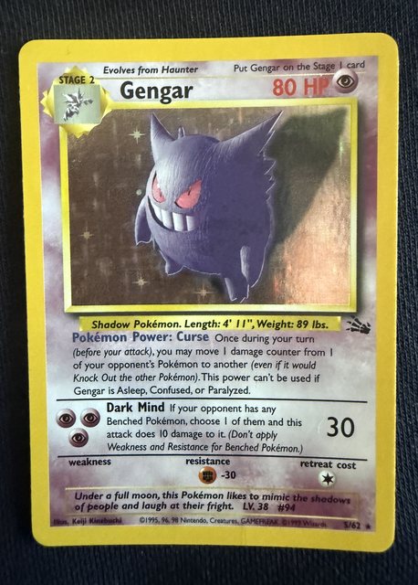 Gengar, frente da carta
