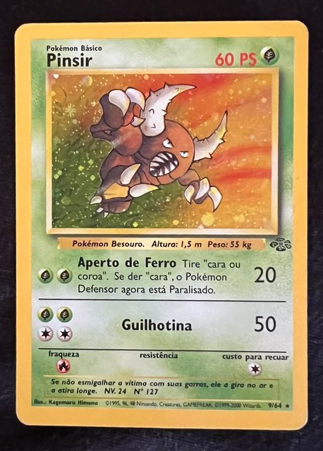 Pinsir, frente da carta